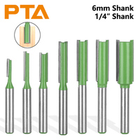 6MM 6.35MM Shank Straight Bit Router Bit Carbide Cutters for Woodworking Milling Cutter Bit Face Mill Wood Cutters End Mill