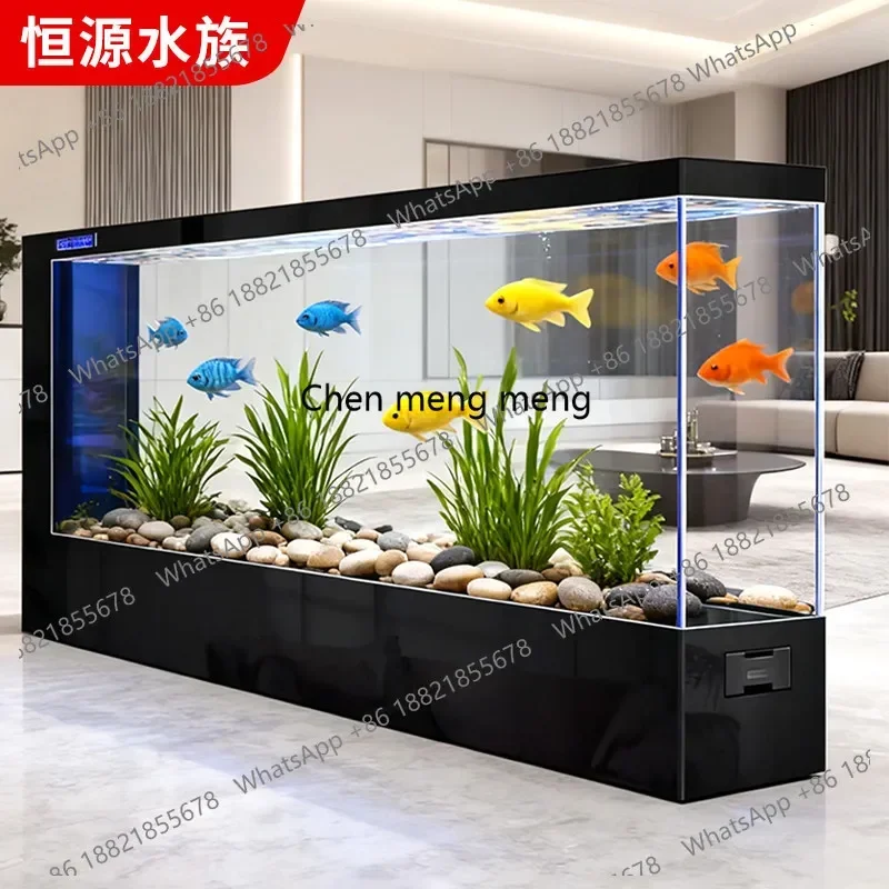

D182Ultra-white glass fish tank, screen partition wall floor-to-ceiling aquarium, water-free ecological goldfish tank
