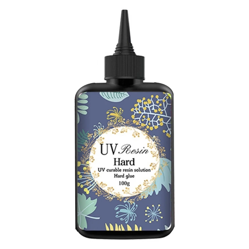 

C1FC 100ml Low Scent UV Resin Adhesive Fast Setting High Safe Adhesive for Indoor Use and Nighttime Crafting