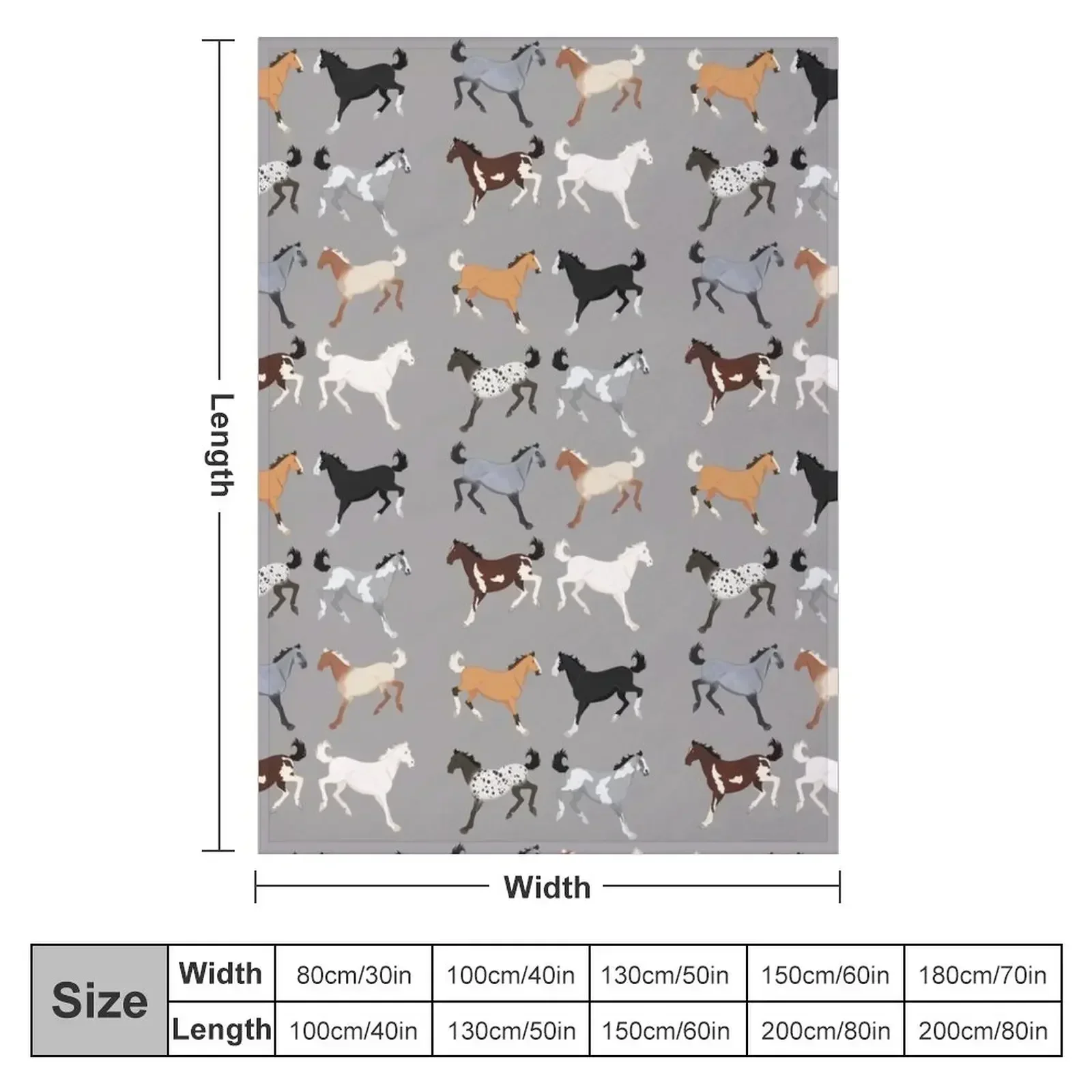 All The Pretty Horses Throw Blanket Sofa Throw Soft Big Luxury Hairy Flannel Soft Beds Blankets