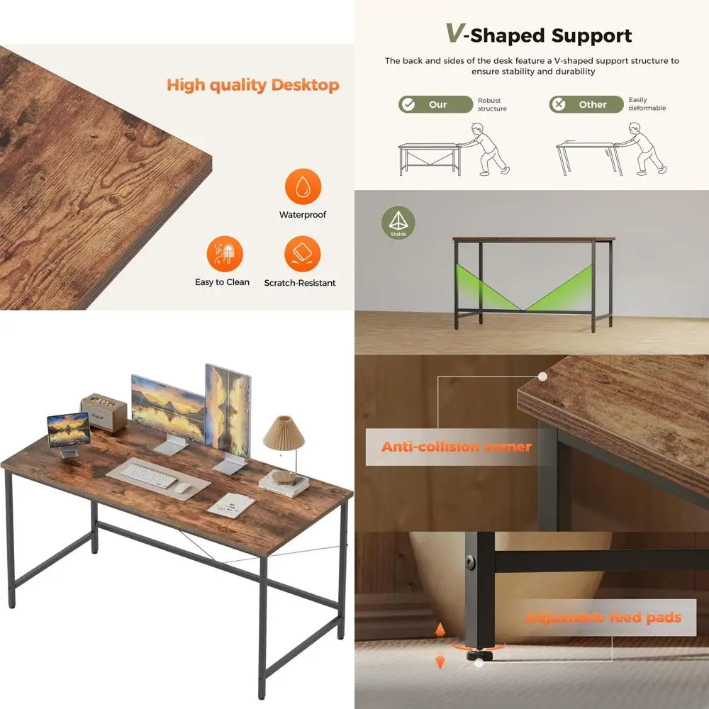 

Compact Study Desk for Home Office, Gaming, and Small Spaces: 40 x 19.7 Simple Style Writing Table