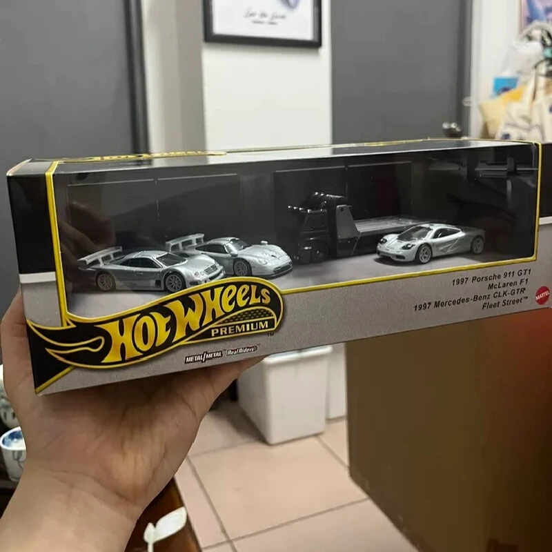 Hot Wheels Premium Gmh39 4 Cars Diecast Model Set Alloy Simulation Drift Racing Team Gift Box For Car Enthusiasts Collection
