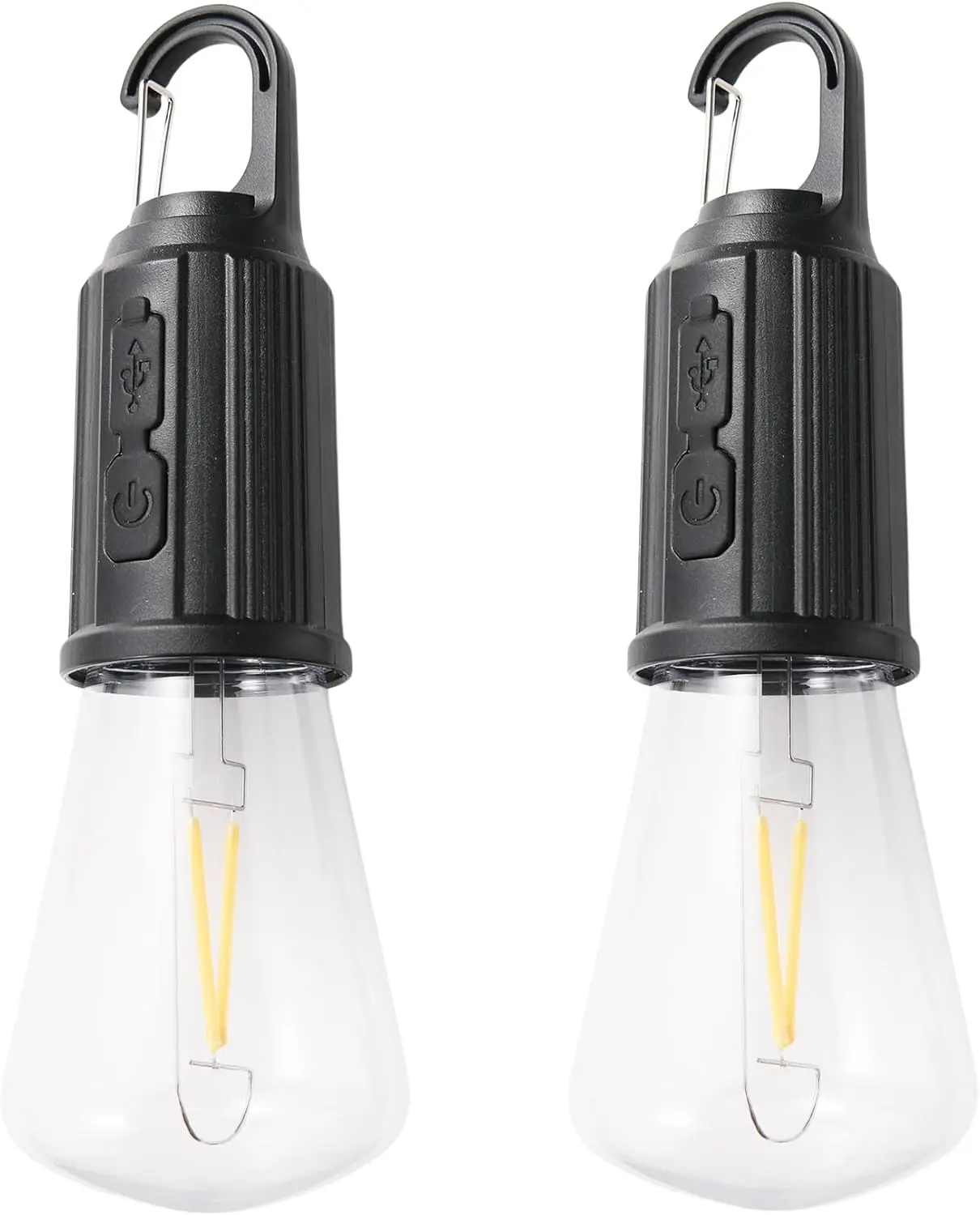 

2 Pack Rechargeable Camping Light Bulbs with 3 Modes for Hiking and Power Outages