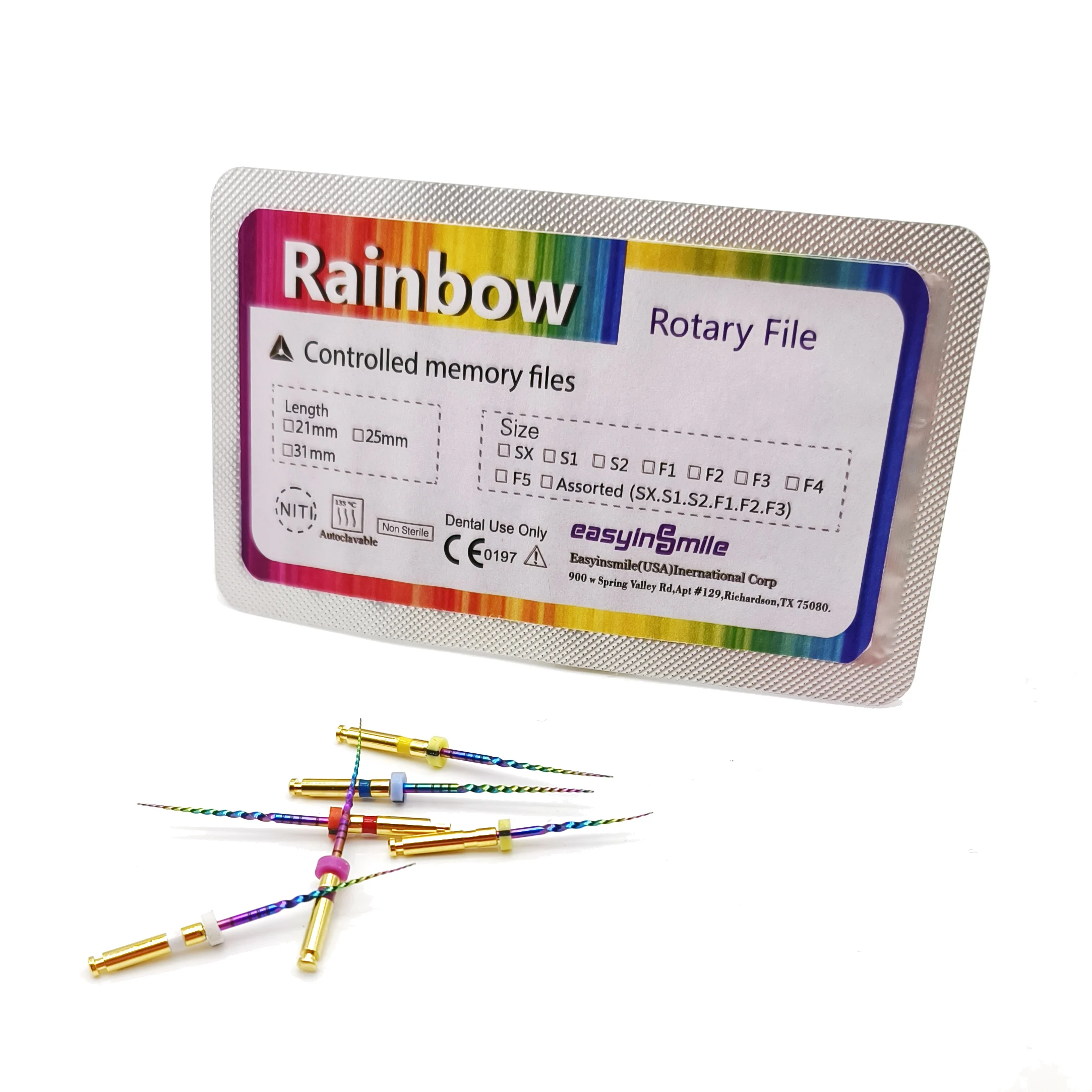 10Packs Pre-curved X-Pro Gold Taper Rotary Files Endo Kits 21/25/31mm S1 S2 SX F1 F2 F3  Dental Root Canal Treatment 6pcs/pack
