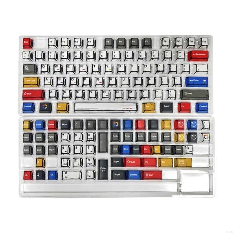 

M17B Ключевые колпаки 136 Ключ PBT -клавиш Установите тепловой подвод для игровых механских клавиатур