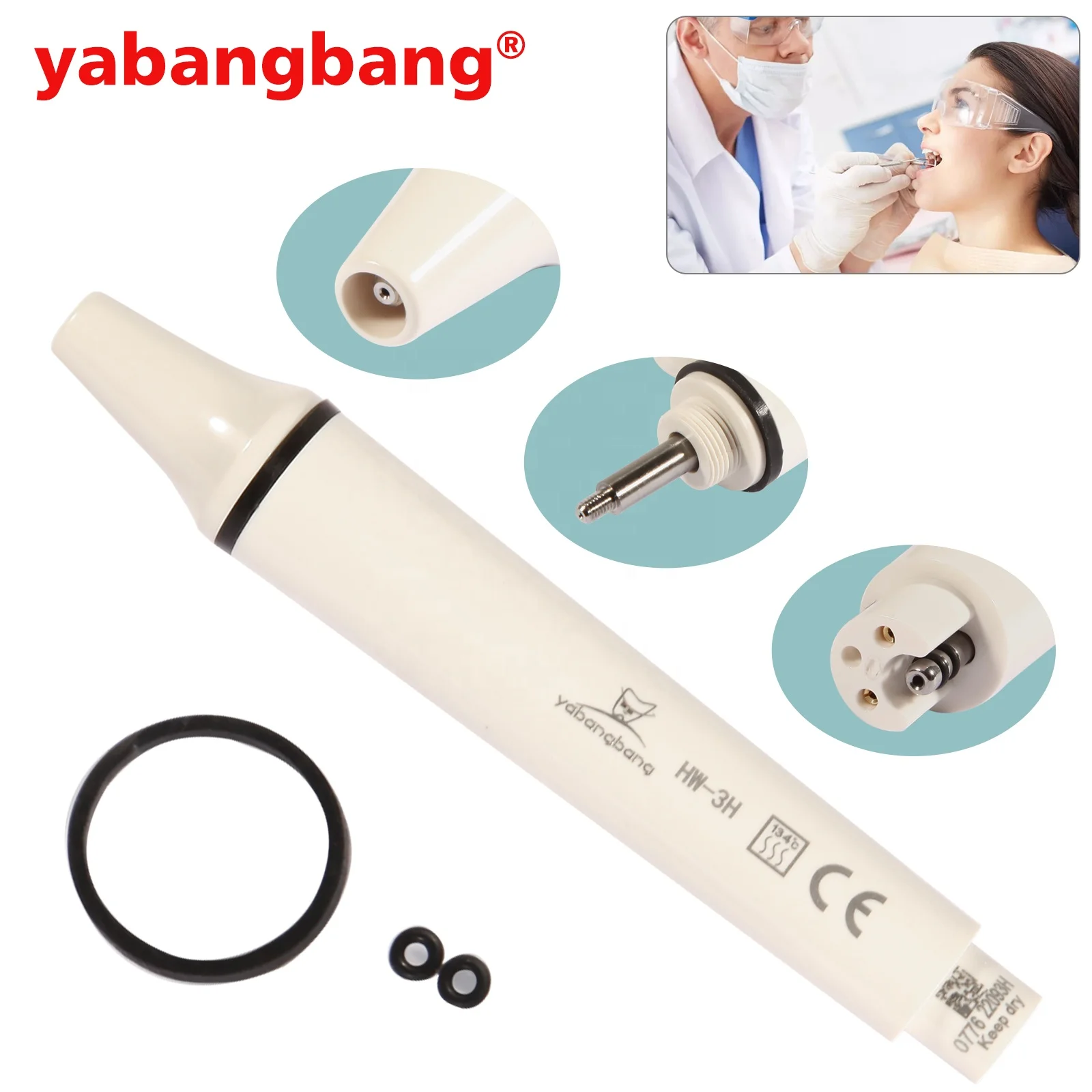 Hot Selling! den tal Ultrasonic Piezo Scaler Scaling Handpiece for EMS  Turbine