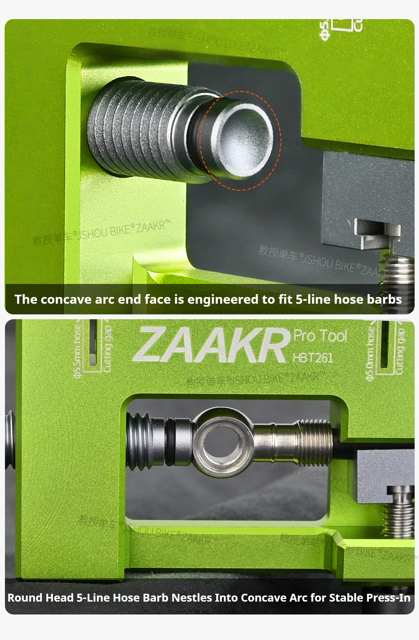 ZAAKR 2-in-1 Hydraulikschlauch-Nadeltreiber, CNC-Aluminiumlegierung, passend für Shimano BH59 BH90 SRAM Tektro Fahrrad-Hydraulikscheibenbremsen – Detail 14
