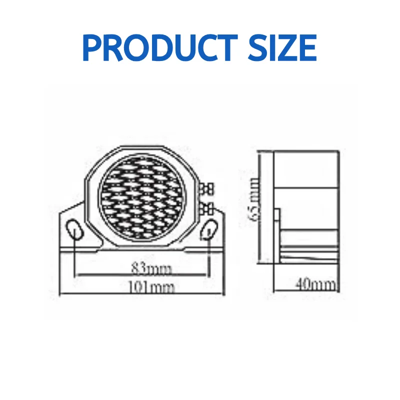 トラック用バックアップアラーム、防水工業用ヘビーデューティー108dB 12V-48Vバックアップビーパー：エンハン用信頼性の高い車用リバースホーン