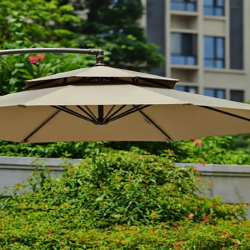 Outdoor Garden Parasol Sun Umbrella for Balcony Villa Patio Stand Banana Umbrella Roman Style Shade Canopy