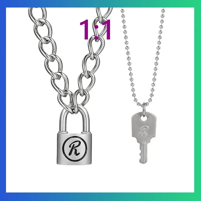 NANA Same Sid Nanjing Lock Necklace for Women, Trendy Men, Matte Punk R    Couples, Girlfriend Key