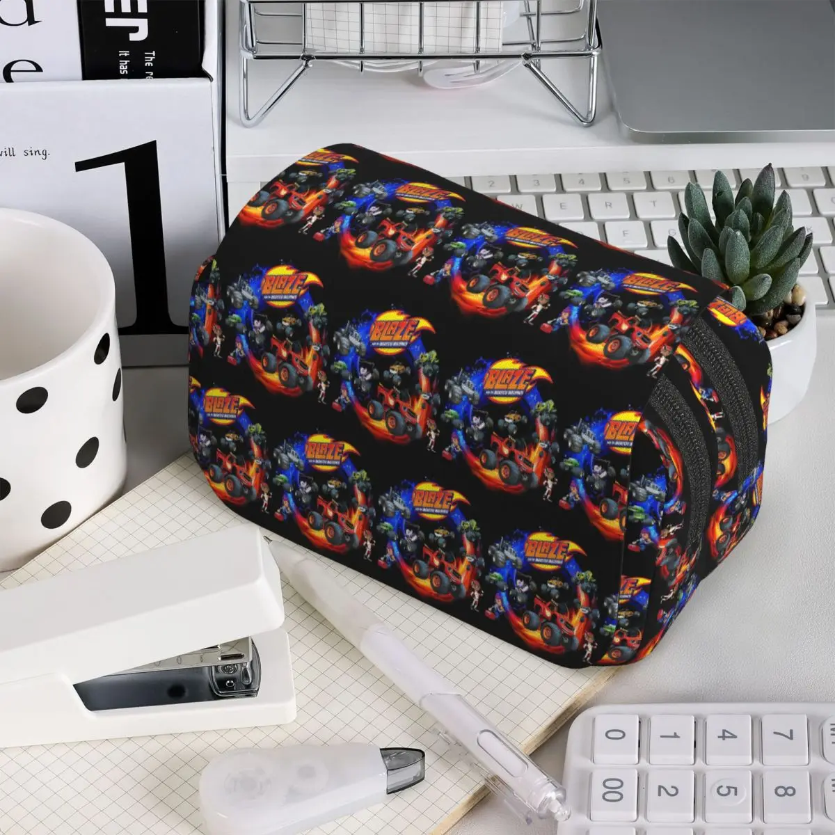 Blaze And The Monster Machines Active Pencil Case for Boys Girls School Pen Box Pencil Bag Stationery Supplies Pen Holder Bag