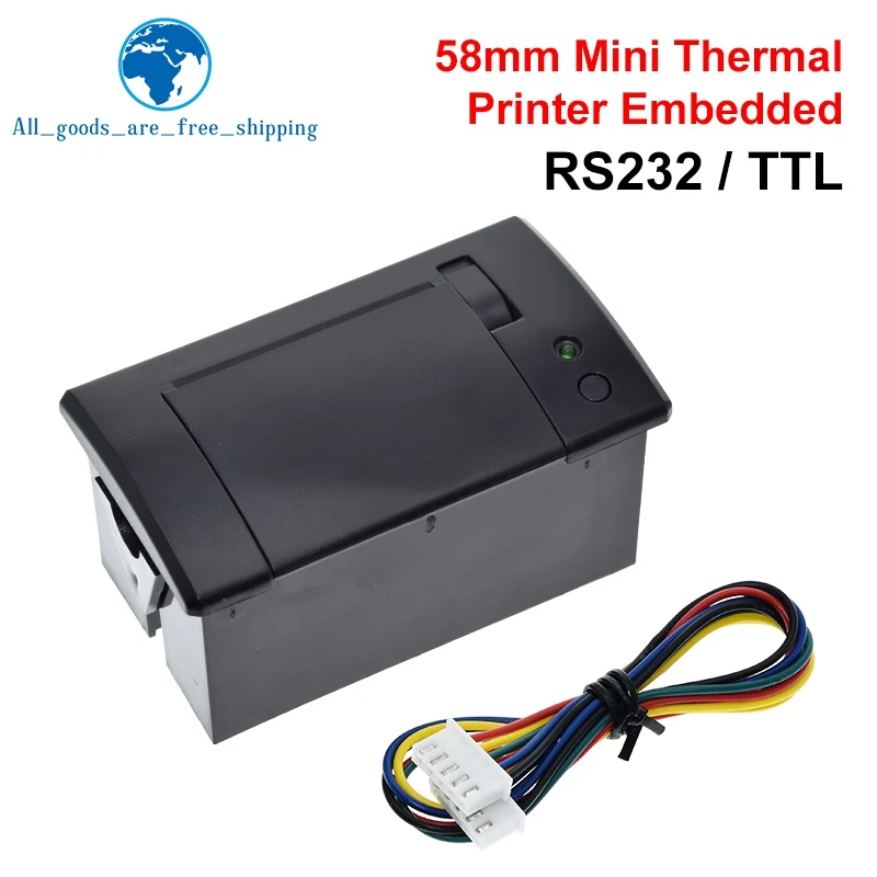 TZT 58mm mini thermal printer Embedded POS Receipt Tickets Printer with interface  RS232 / TTL use with 5v-9v for arduino