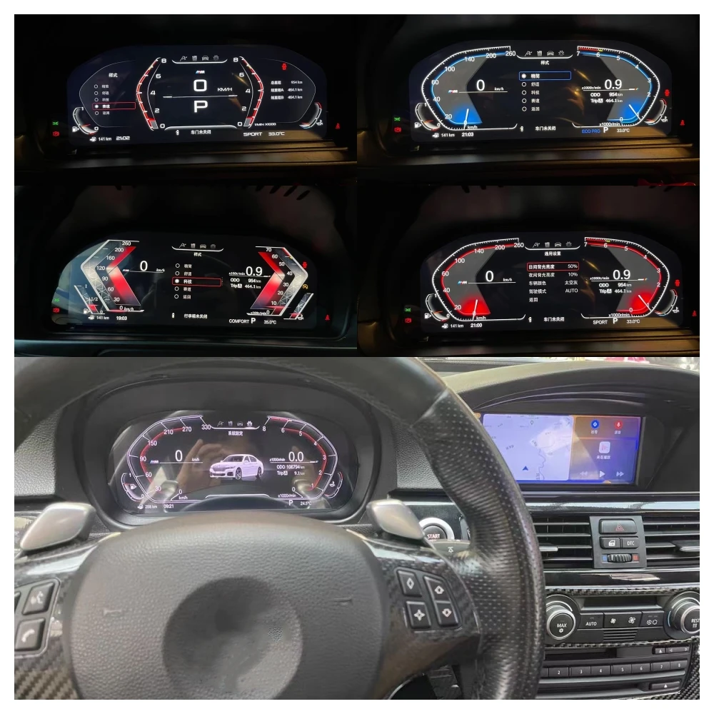 The Latest For BMW 3/5 E60 E61 E62 E90 E92 E93 F30 LCD Digital Dashboard Panel Virtual Instrument Cluster Cockpit Speedometer