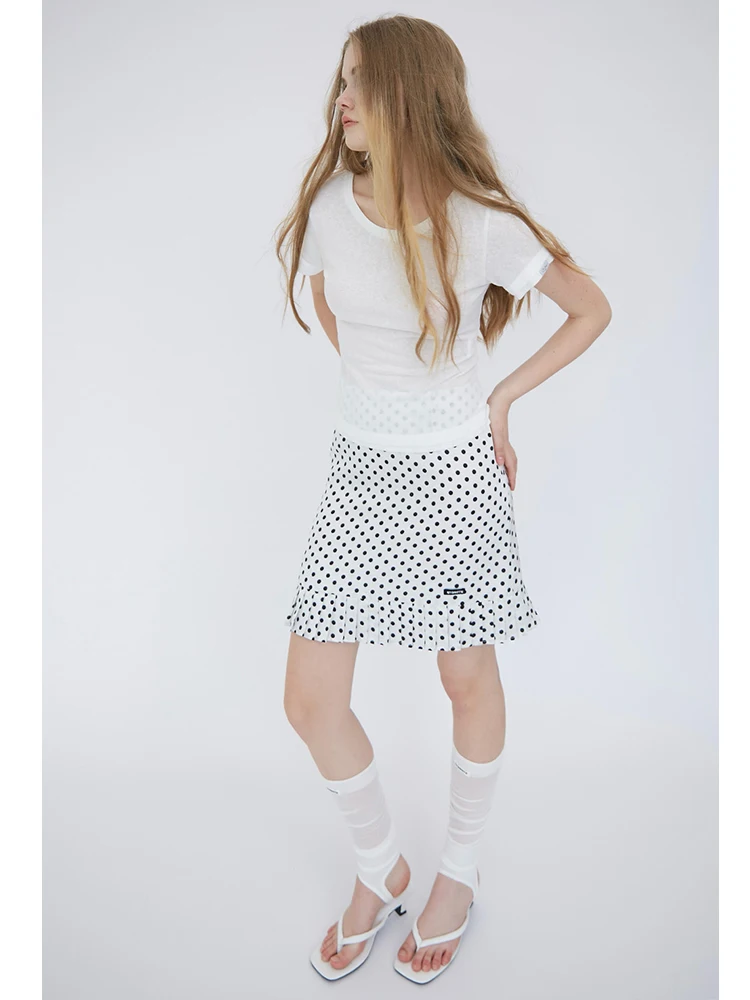 

MDNOTE Polka Dot f Skirt Casual High Waist A-Line Skirt Women's Capsule Collection Autumn 2025 Spring 2026