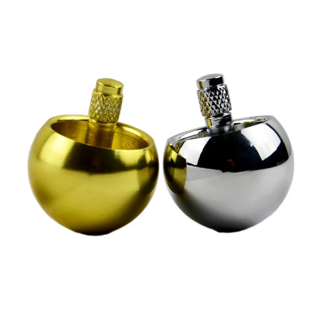 4pcs Stainless Steel Metal Gyroscope Automatic Flip Exquisite Finish Stainless Steel Top With Storage Bag Mushroom Shape