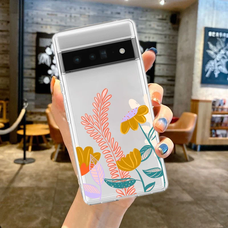 Cute Cartoon Candy Painted Phone Case For Google Pixel 9 Pro XL 8 7 6 Pro 8A 7A 6A 5 4 5A 4A 3A XL 5G Shockproof Clear Cover