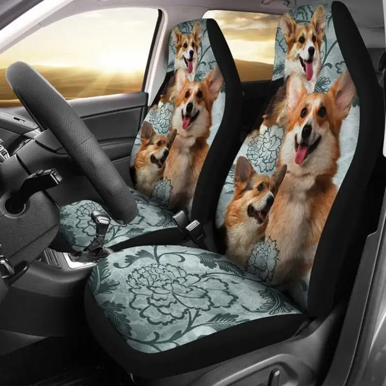 Pembroke Welsh Corgi, Dog Lover Gift, Car Seat Covers, Car Accessories, Gift for Her, Custom Seat Covers, Custom Made Cover,Fron