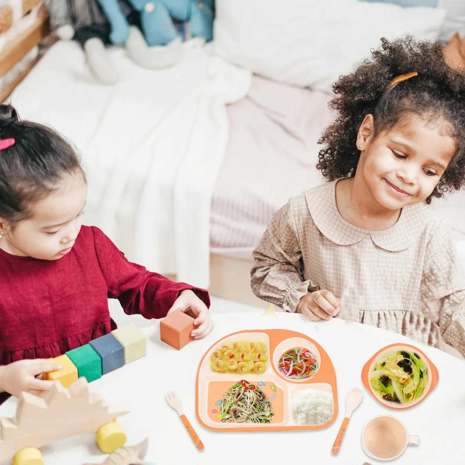 1-set-baby-feeding-kit-bamboo-fiber-cartoon-tableware-set-compartmental-dinner-plate-for-kids-child-food-plate-kit-practical