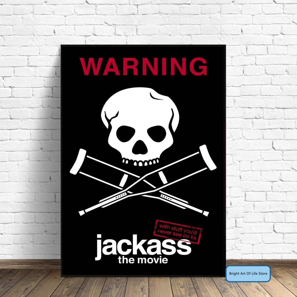 Jackass The Movie (2002) Movie Poster Cover Art Photo Print Apartment Home Decor Wall Painting (Unframed)