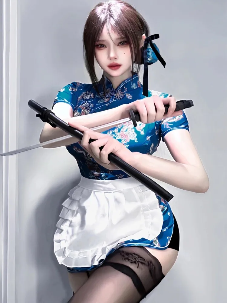 ชุดคอสเพลย์สไตล์จีนใหม่ ชุดนักเรียน ชุดแม่บ้าน ชุดโลลิต้า กระโปรงผู้หญิง