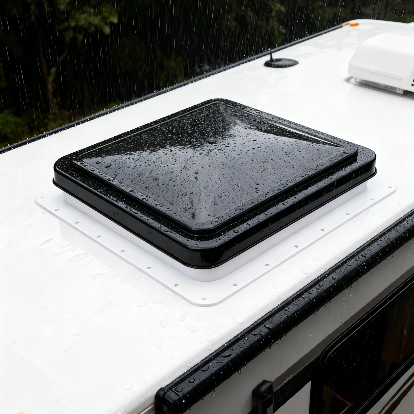 42x42 cm RV Tetto Sfiato Lucernario Quadrato Roulotte Tetto Push-pull Finestra Camper...