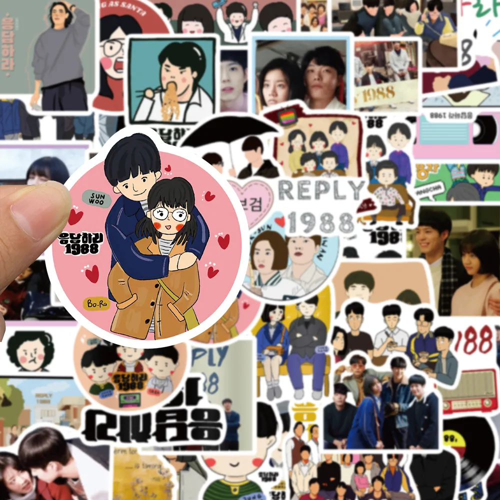 10/50PCS   Popular Korean Dramas Reply 1988 Cartoon Decals Toys DIY Suitcase Skateboard Phone Guitar Water Bottle Stickers Gift