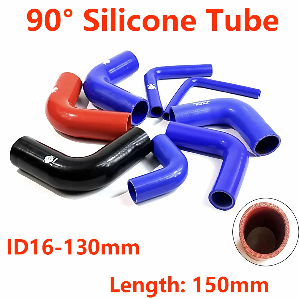 ID16-130mm 90° Pressure-Reducing Silicone Elbow Water-Cooled Pipe Elbow Automotive Intercooler Turbo Intake Hose