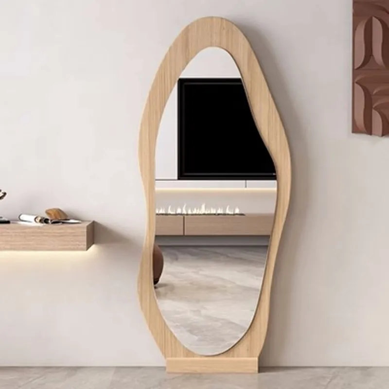 

Nordic full body floor mirror cloakroom clothing store household girls bedroom fitting mirror wall dressing mirror