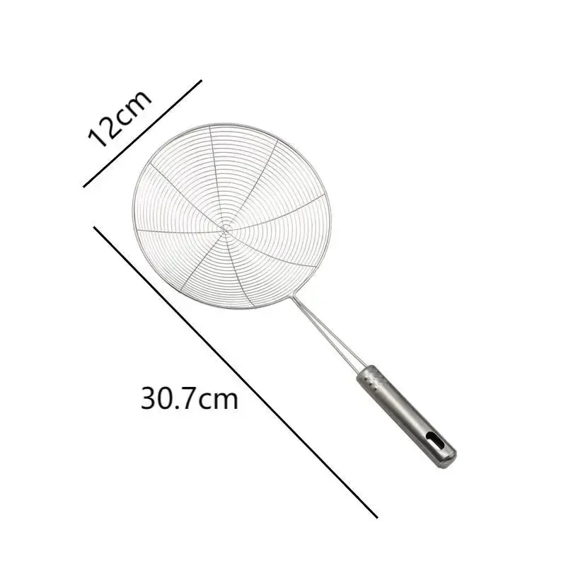 1PC acier inoxydable crépine louche écumoire ovale maille Fine Pot d'huile crépines maison cuisine o