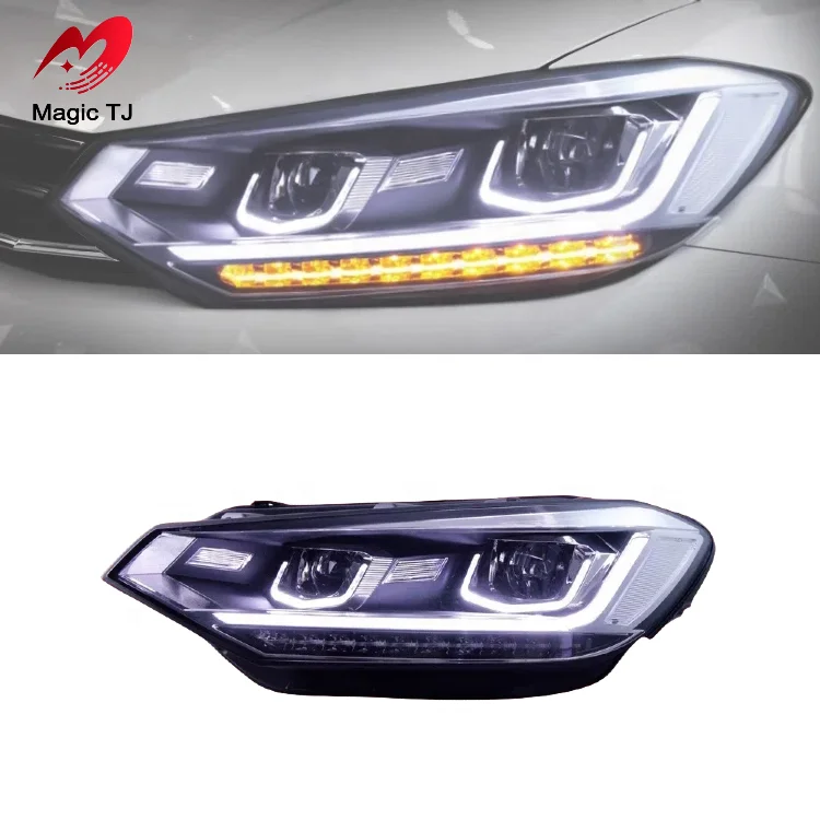 2016-2019 جديد توران LED مجموعة مصابيح أمامية 6000 كيلو لون زينون DRL النهار تشغيل ضوء بدوره إشارة غاسل تعديل #2