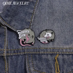 Cartoon Cute Mouse Brooch Custom Badge Awesome Possum Animals Lapel Clothes Backpack Shirt Accessories Men Women Gift Wholesale