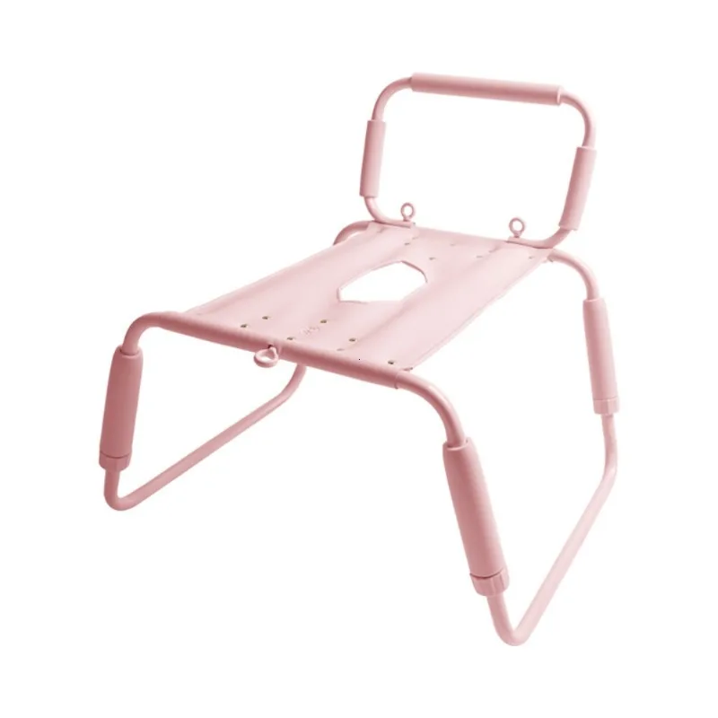Sex Chiar Positioning Chair, Sex Furniture with Armrests, Novelty Sex Toy, Designed for Couples, Adult BDSM Play (Pink/Beige)