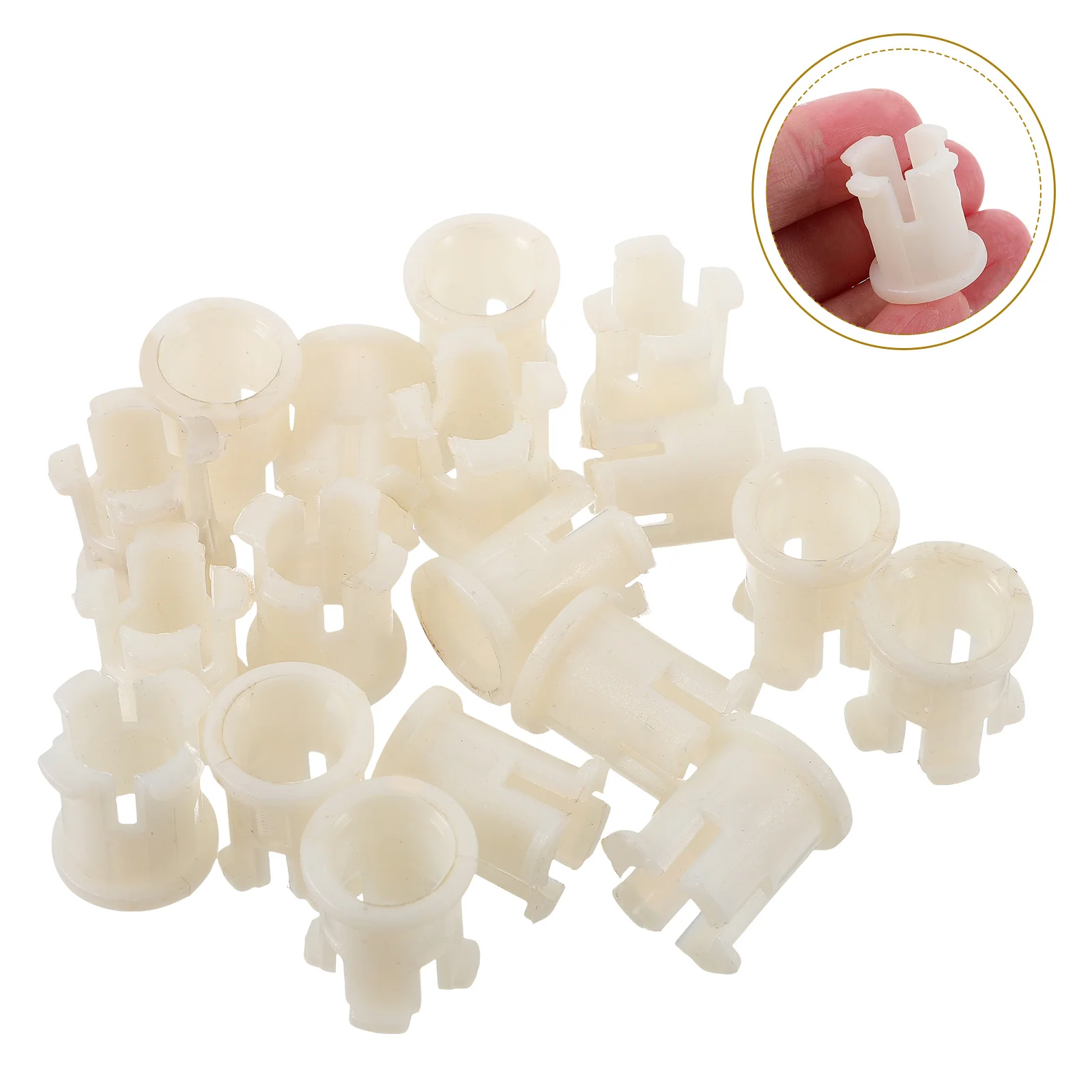 20 Pcs Caster Wheels Pole Rubber Cap Stem Sleeve Mounting for Chair Leg Socket Casters Inserts Furniture Replacement Small