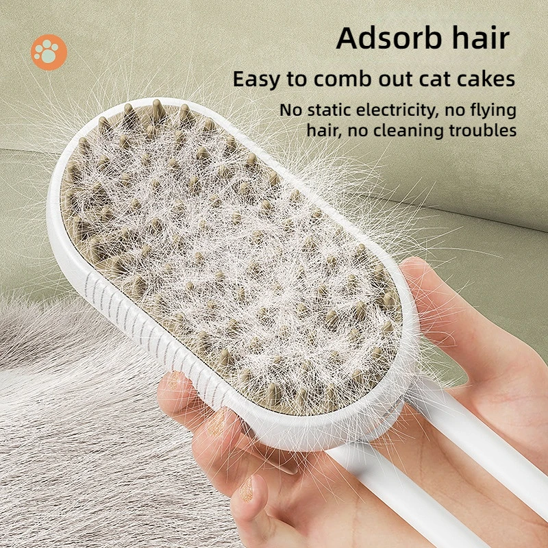 Cat Dog Steamy Brush Steam Brush Electric Sprayer for Massage Pet Grooming Tool Shedding 3 In 1 Electric Sprays Massage Combs