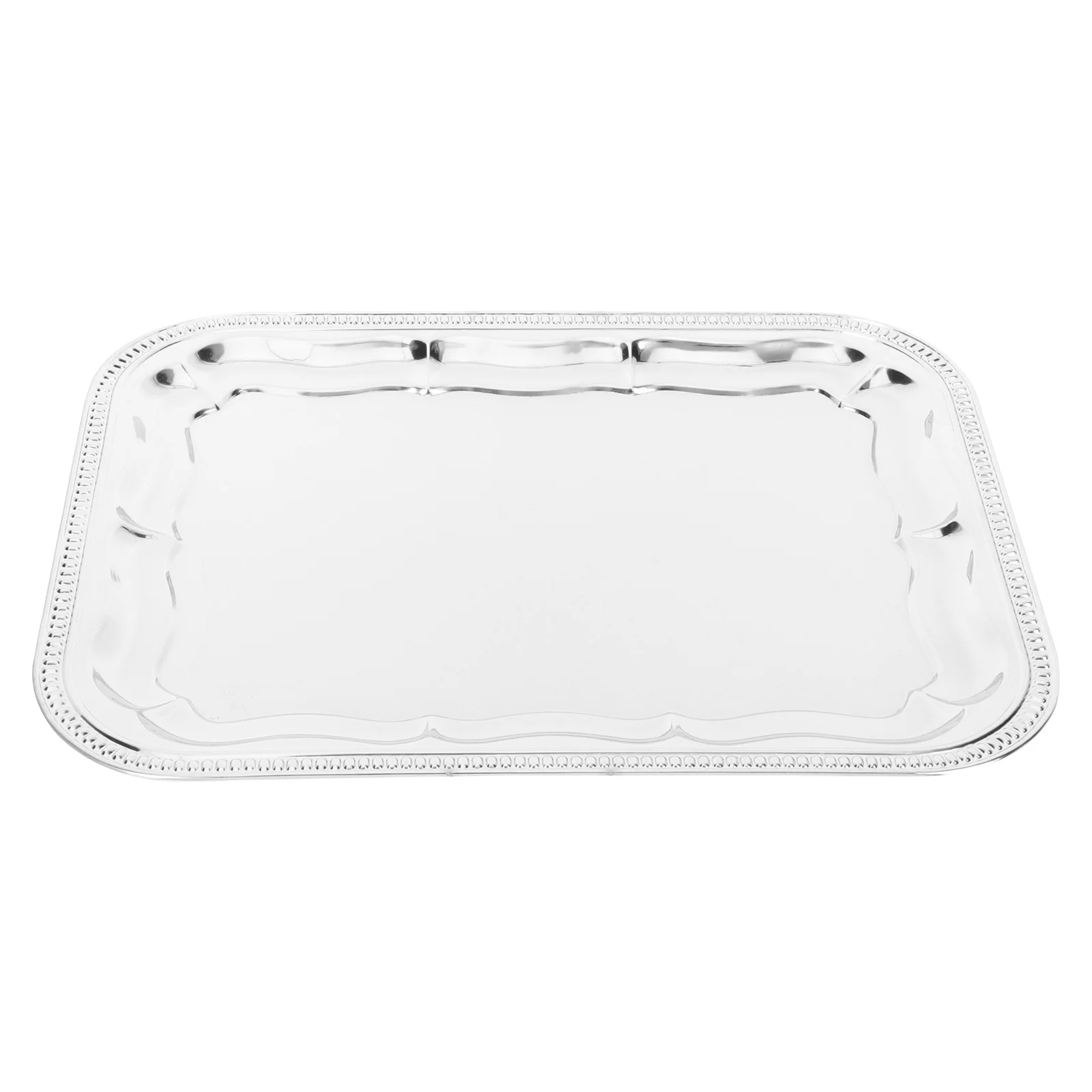 Fruit Basket Stainless Steel Tray Jewelry Trays Dessert Charcuterie Silver Miss Food