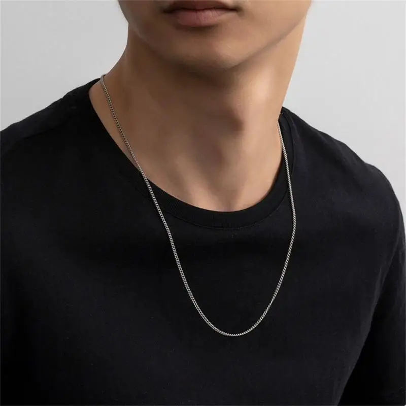 Titanium Steel Chain Fashionable Versatile Elegant Durable High-quality Unique Twisted Design Men\'s Jewelry Unique Stylish