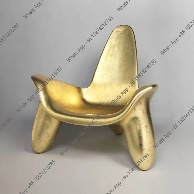 

Простой и креативный дизайнерский стул из стеклопластика специальной формы с гальваническим покрытием, стул-штатив для гостиничного клуба, дома, гостиной