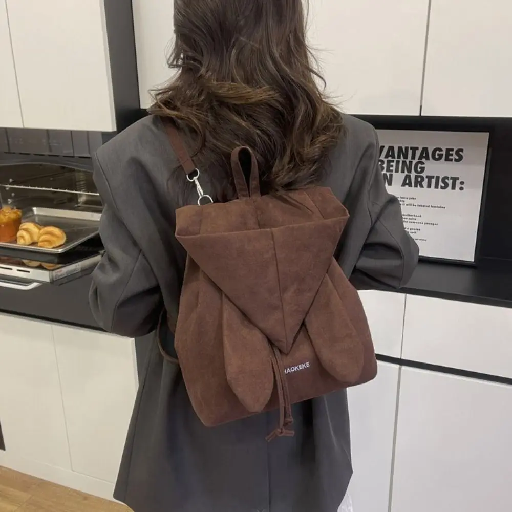 New Fabric Angel Wing Backpack Adjustable Minimalist Drawstring Backpack Hood Shaped Flap Hooded Backpack Daily Commute