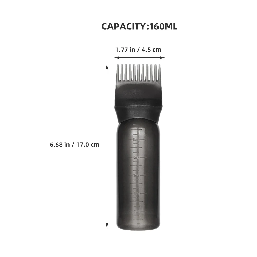 5Pcs Hair Color Applicator Bottles Scale Oil Comb Scalp Dyeing Home Salon Use Stylish Leakproof Design Bottle Brush for Hair - Image 4