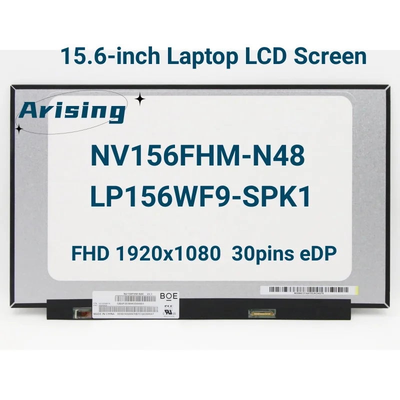 

15.6-inch Laptop LCD Screen NV156FHM-N48 Fit LM156LFAL01 LP156WF9-SPK1 For ThinkPad S340-15 S540-15 L340-15 Legion Y540-15