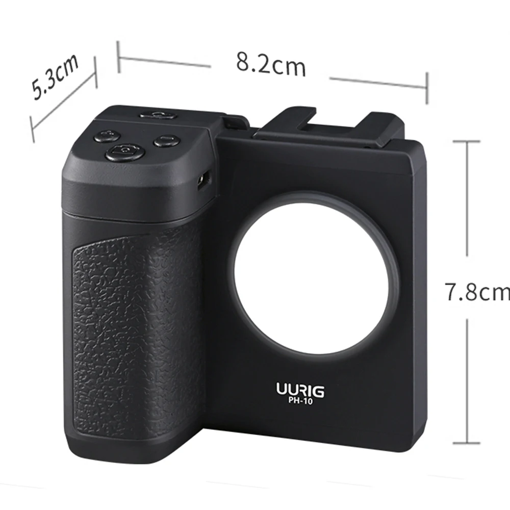 UURIG PH-10 Wireless Handle G rip Phone Holder Stabilizer for Smartphone Vlog Remote Control 1/4\