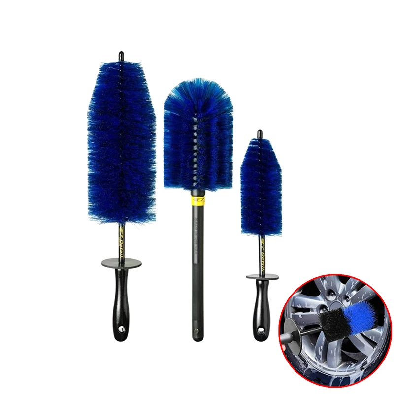 

1/3PCS Car Care Soft Bristle Car Wheel Rim Tire Cleaning Brush Cleaner Non Scratch Car Detailing Washing Tool