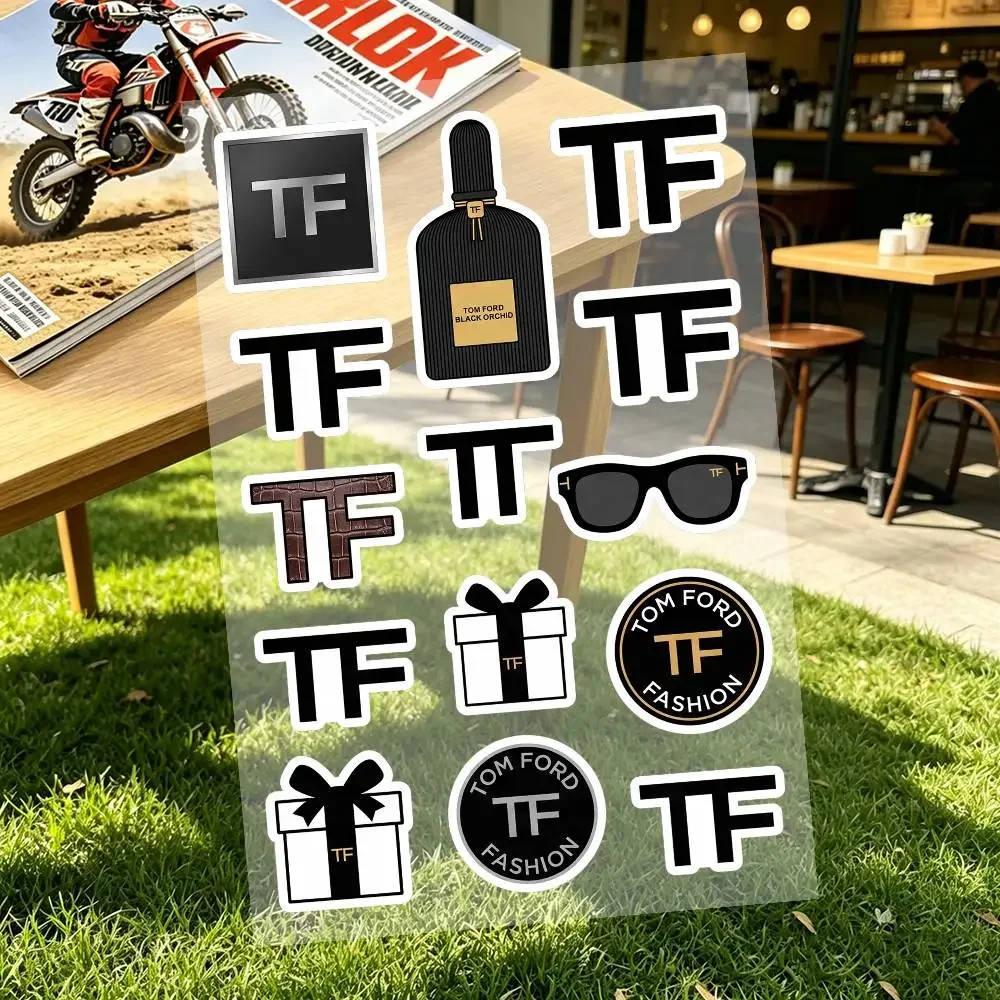 T-Tom F-Ford Reflective Motorcycle Stickers, 3M Safety Warning At Night In The Dark Scooter Helmets
