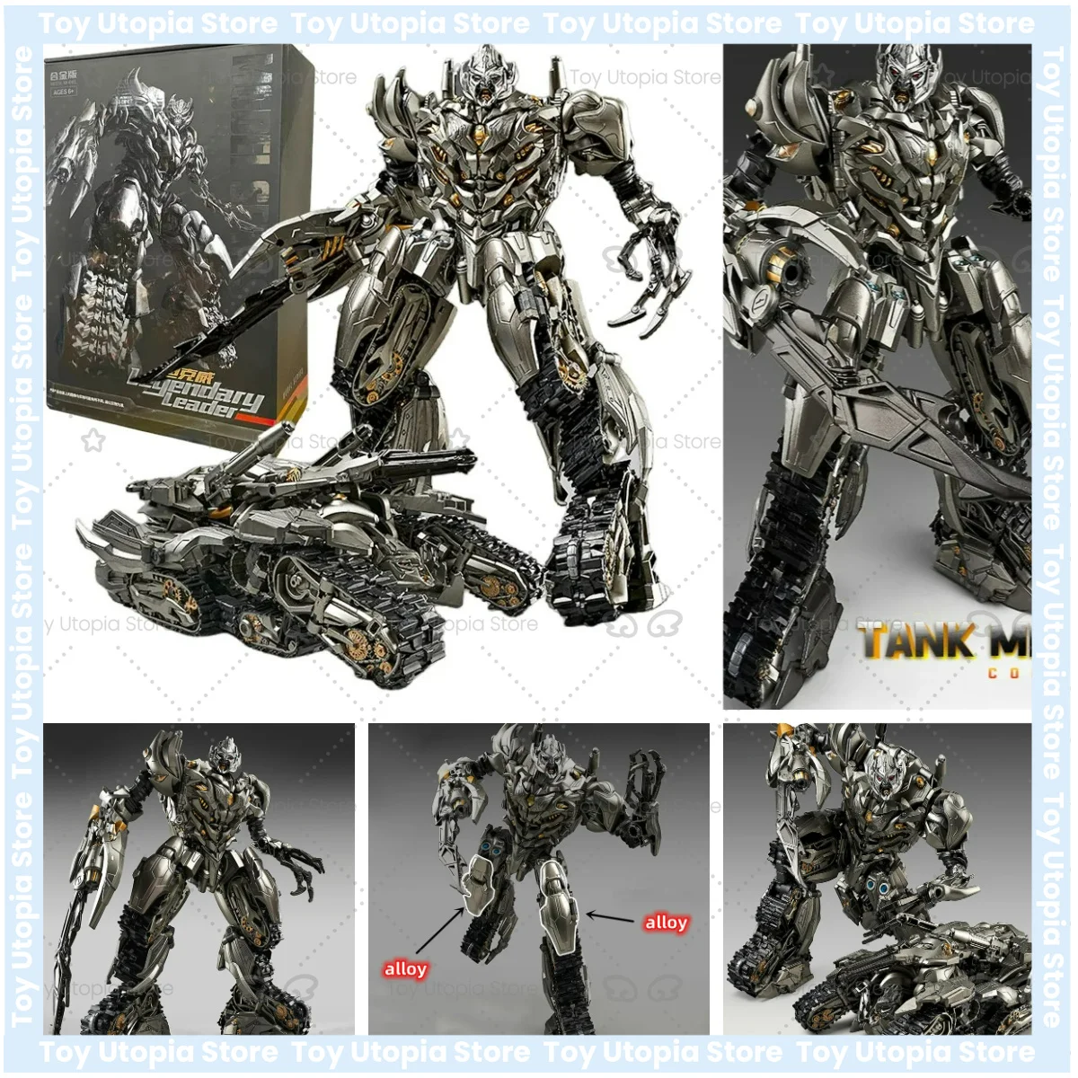 Oferta Especial: Megatron de 28 cm, Robot Transformer de la Película, Gran Tamaño, Aleación Parcial, Colección de Juguetes Mol