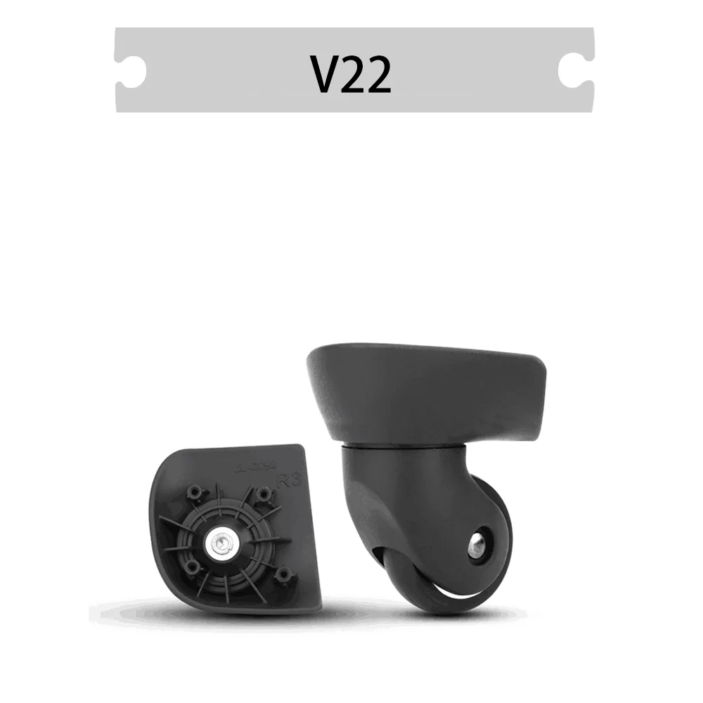 For Samsonite V22 Universal Wheel Black Replacement Suitcase Rotating Shock Absorbing Silent Smooth Wheel Accessories Wheels