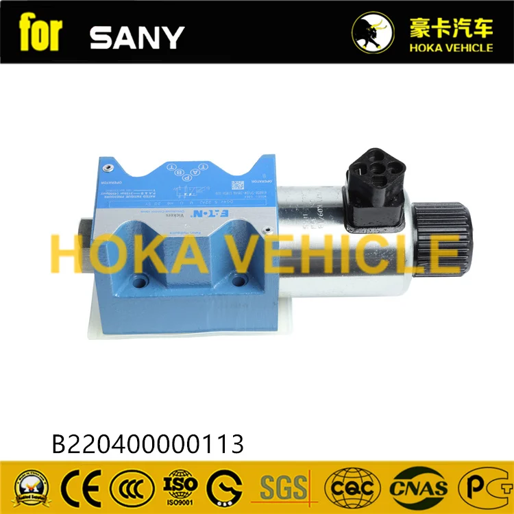 Válvula de inversión de solenoide genuina B220400000113 para grúa SANY