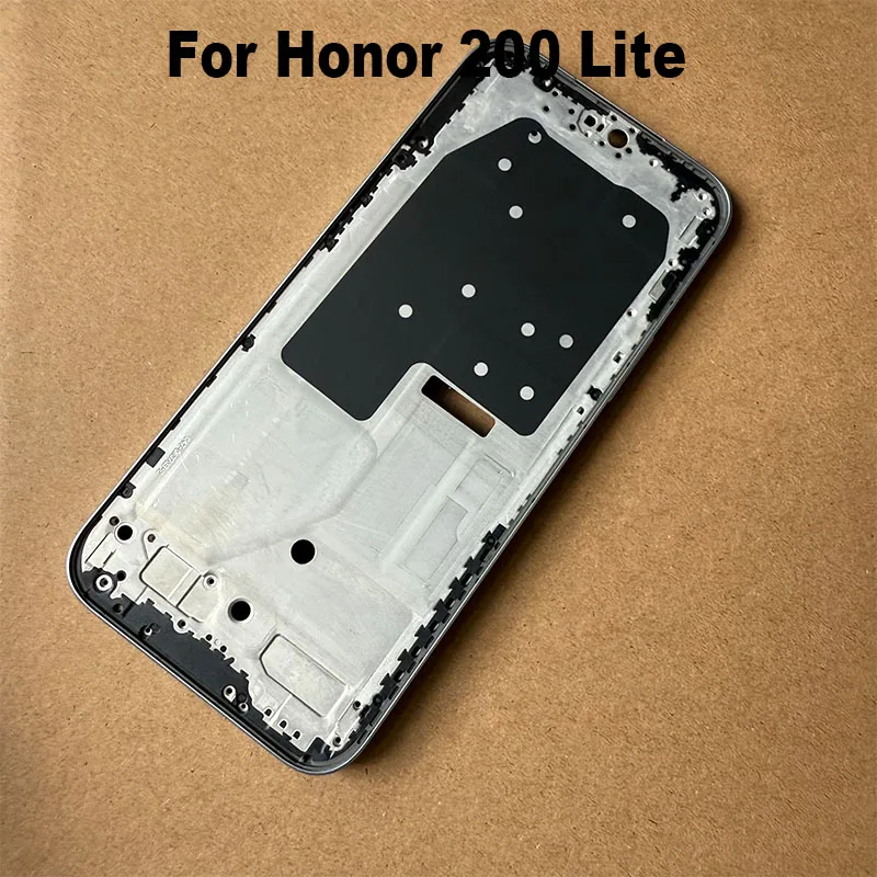 For Huawei Honor 200 Lite Middle Frame Front Bezel Housing Lcd Supporting Holder Rear Plate Chassis LLY-NX1 2024