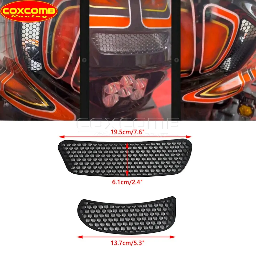 Motorbike Fairing Side Vent Screen Grill Cover For Harley Softail Low Rider ST FXLRST 2022 23 24 2025 Batwing Accent Mesh Screen view 2