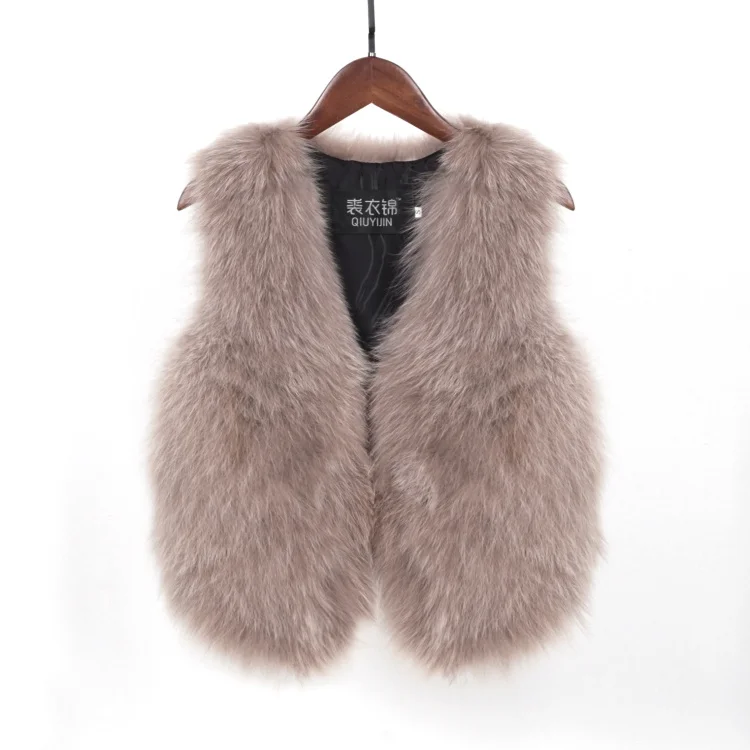 shipping,Brand fashion lady Free leather vest.quality 100% fox fur jacket.femme shearling fox hair.winter warm fur waistcoat