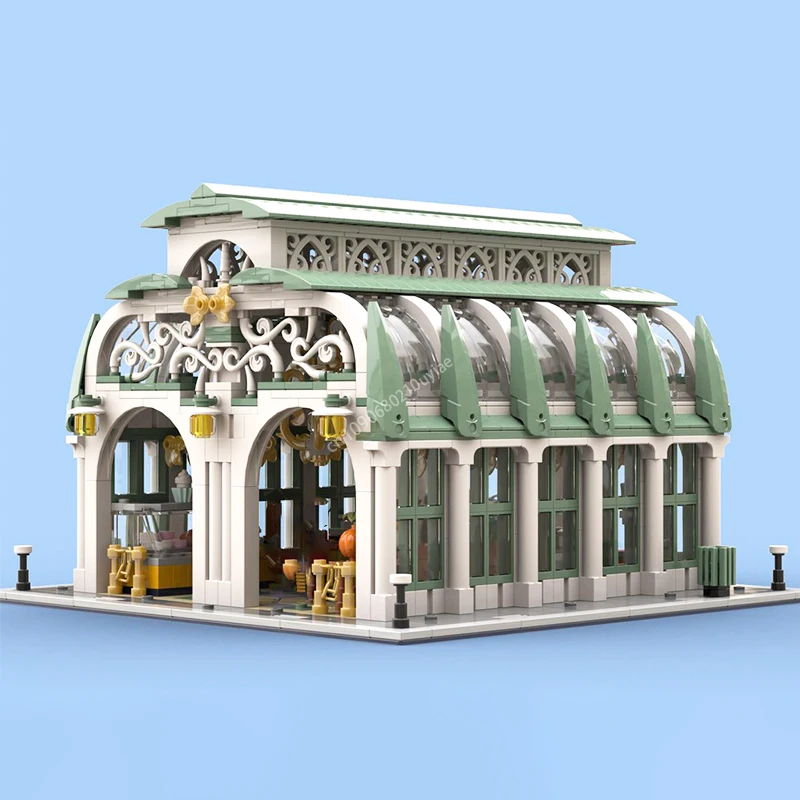 1575PCS Market Hall Modular MOC Creative Street View Model Building Block Architecture DIY Education Assembly Model Toys Gifts